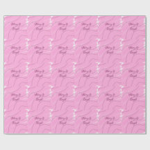 Merry & Bright roze krullende doodle design girly 