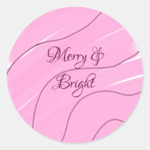 Merry & Bright roze krullende doodle design girly 