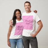 Merry & Bright roze krullende doodle design girly  T-shirt (Unisex)
