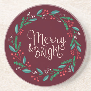 Merry & Bright Sandstone-Onderzetter Zandsteen Onderzetter