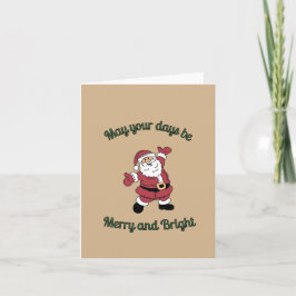 Merry Bright Santa Cartoon Kaart