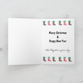 Merry & Bright Santa gepersonaliseerd Feestdagen Kaart (Binnen)