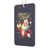 Merry Bright Santa Holding Lantern Illustration Luchtverfrisser (Links)