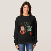 Merry & Bright Santa Xmas Tree Sweatshirt Gift (Voorkant volledig)