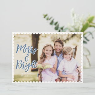 Merry & Bright Scallop Christmas Kaart