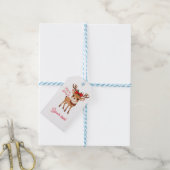 Merry&Bright Schattig Rendier Cadeaulabel (Met Touw)