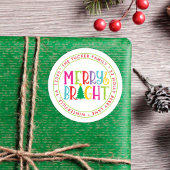 Merry & Bright Schattige Christmas Return Adres La Ronde Sticker