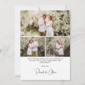 Merry + Bright Script Boog Foto Feestdagenkaart (Achterkant)