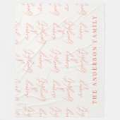 Merry & Bright script tekst rood en wit Kerstmis Fleece Deken (Voorkant)