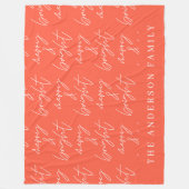 Merry & Bright script tekst rood en wit Kerstmis Fleece Deken (Voorkant)