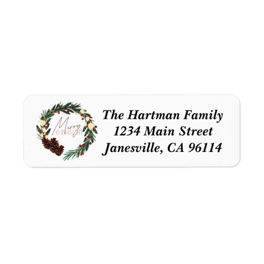 Merry & Bright Seasonal Label (Voorkant)