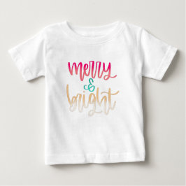 Merry & Bright Shirt met kerstklep