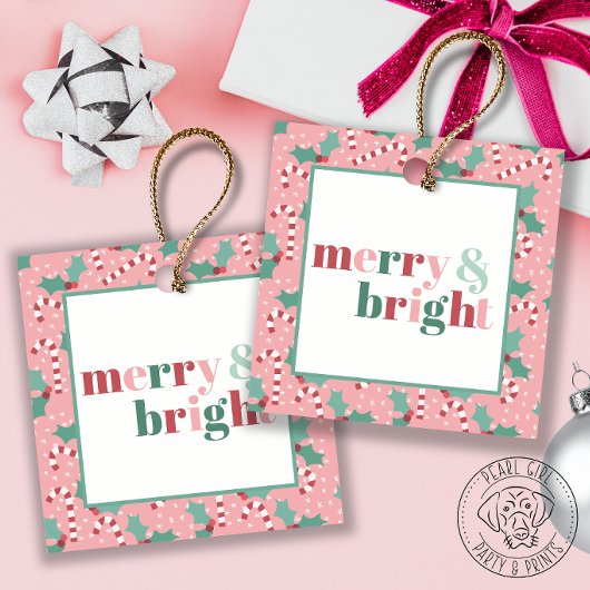 Merry & Bright Snoepriet Bedankjes Labels
