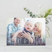 MERRY & BRIGHT SNOWFALL | HOLIDAIRE FOTOKAART FEESTDAGENKAART (Staand voorkant)