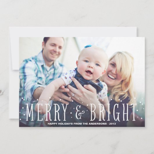 MERRY & BRIGHT SNOWFALL | HOLIDAIRE FOTOKAART FEESTDAGENKAART (Voorkant)