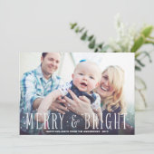 MERRY & BRIGHT SNOWFALL | HOLIDAIRE FOTOKAART FEESTDAGENKAART (Staand voorkant)