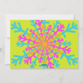 Merry Bright Snowflake Moderne Maximale Foto Feestdagenkaart (Achterkant)