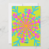 Merry Bright Snowflake Moderne Maximale Foto Feestdagenkaart (Achterkant)