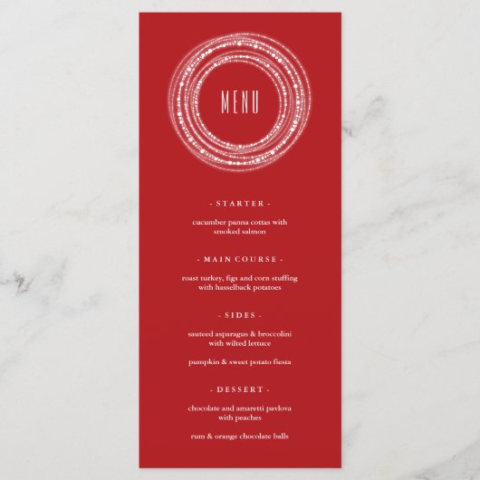 Merry & Bright Sparking Lights Chic Holiday Party Menu (Voorkant)