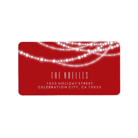Merry & Bright Sparking Lights Holiday Adres Etiket (Voorkant)