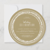 Merry & Bright Sparkles Chic Holiday Party nodigt  Kaart (Voorkant)