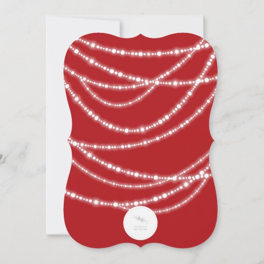 Merry & Bright Sparkles Chic Holiday Party nodigt  Kaart (Achterkant)