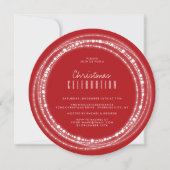 Merry & Bright Sparkles Chic Holiday Party nodigt  Kaart (Voorkant)