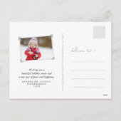 Merry & Bright Sparkles Chic Red-kerstfoto Feestdagenkaart (Achterkant)