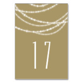 Merry & Bright Sparkles Vakantietafel Nummer Kaart (Achterkant)