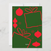 Merry & Bright Squiggle Cadeaudoos Familie Foto Feestdagenkaart (Achterkant)