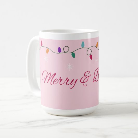 Merry & Bright | Stylish  Koffiemok (Voorkant links)