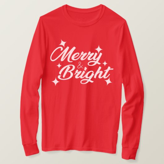 Merry & Bright Sweater T-shirt (Design voorkant)