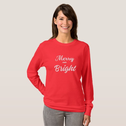 Merry & Bright T-shirt (Voorkant volledig)