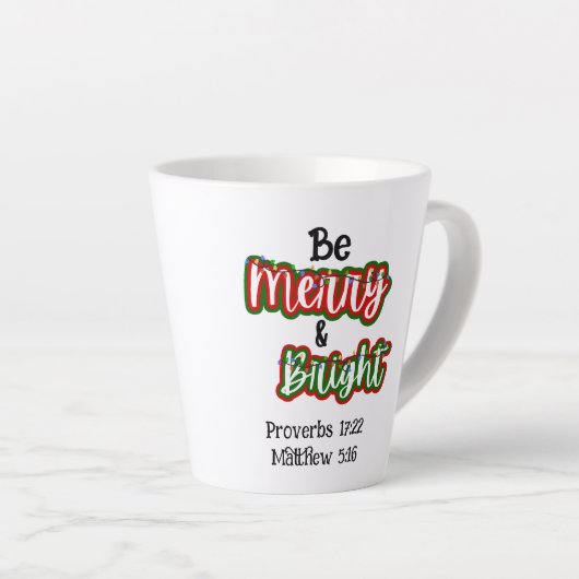 Merry & Bright T-shirt Latte Mok (Rechterhoek)