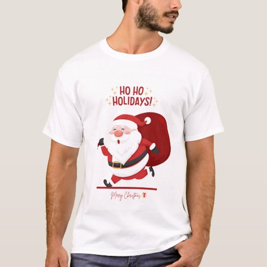Merry & Bright – T-shirt voor kerstdag (Voorkant)