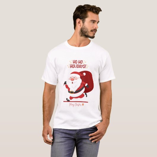 Merry & Bright – T-shirt voor kerstdag (Voorkant volledig)