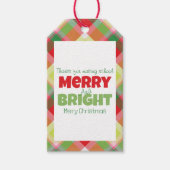 Merry & Bright Teachers Bedankt Cadeau Label Cadeaulabel (Voorkant)