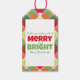 Merry & Bright Teachers Bedankt Cadeau Label Cadeaulabel