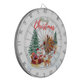 Merry & Bright Throw Pillow – Cozy Christmas Home Dartbord (Voorkant Links)