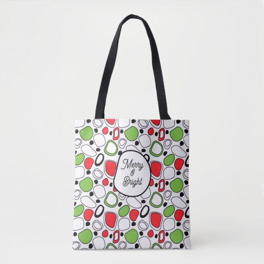 Merry & Bright Tote Bag – Personalized message (Voorkant)