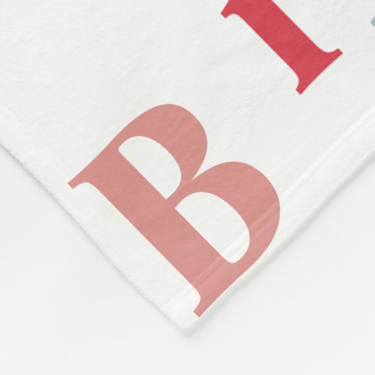 Merry & Bright typografie lichte kleur Fleece Deken (Hoek)