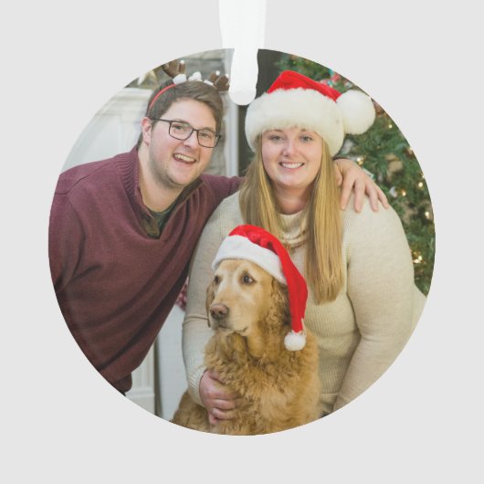 Merry & Bright typografie lichte kleur Ornament (achterkant)