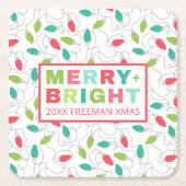 Merry + Bright Vakantiepapier Onderzetter (Voorkant)