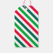 "Merry & Bright" ventilatorstripes kerst Cadeaulabel (Achterkant)