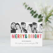 Merry Bright Verloving koninklijk kerstfeest Feestdagenkaart (Staand voorkant)