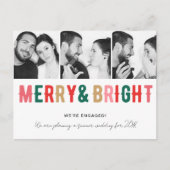 Merry Bright Verloving koninklijk kerstfeest Feestdagenkaart (Voorkant)