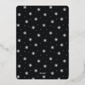 Merry & Bright Verticale fotoArch Folie Feestdagenkaart (Achterkant)