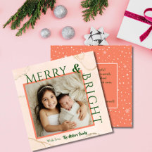Merry & Bright vet typografie 1 foto modern schatt