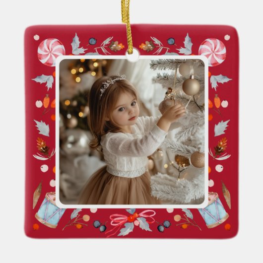 Merry & Bright Vintage Christmas Ornament (Voorkant)
