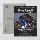 "Merry & Bright" Voeg Pet Photo Holiday toe Briefkaart (Voorkant / Achterkant)